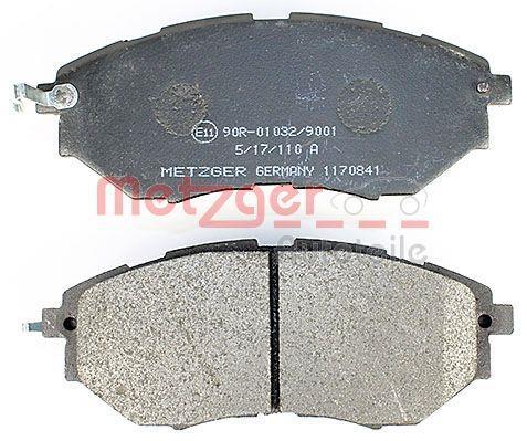 Jeu de 4 plaquettes de frein METZGER ref. 1170841